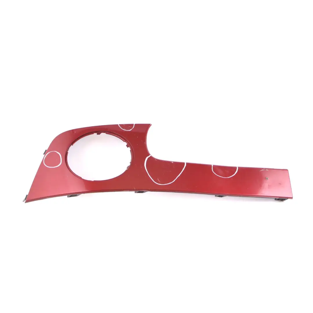 Front Bumper Trim Cover Panel Left N/S Nightfire Red to Mini Cooper R55 R56 R57 with Part number 0430225 Mini Cooper R55 R56 R57 Front Bumper Trim Cover Panel Left N/S Nightfire Red - SKU P0430225-NR - Part number 0430225