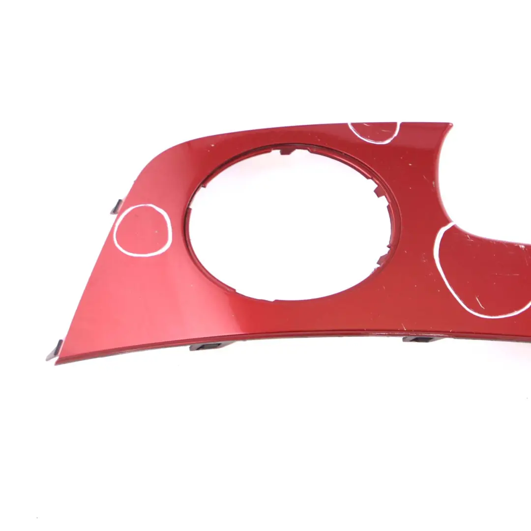 Front Bumper Trim Cover Panel Left N/S Nightfire Red to Mini Cooper R55 R56 R57 with Part number 0430225 Mini Cooper R55 R56 R57 Front Bumper Trim Cover Panel Left N/S Nightfire Red - SKU P0430225-NR - Part number 0430225