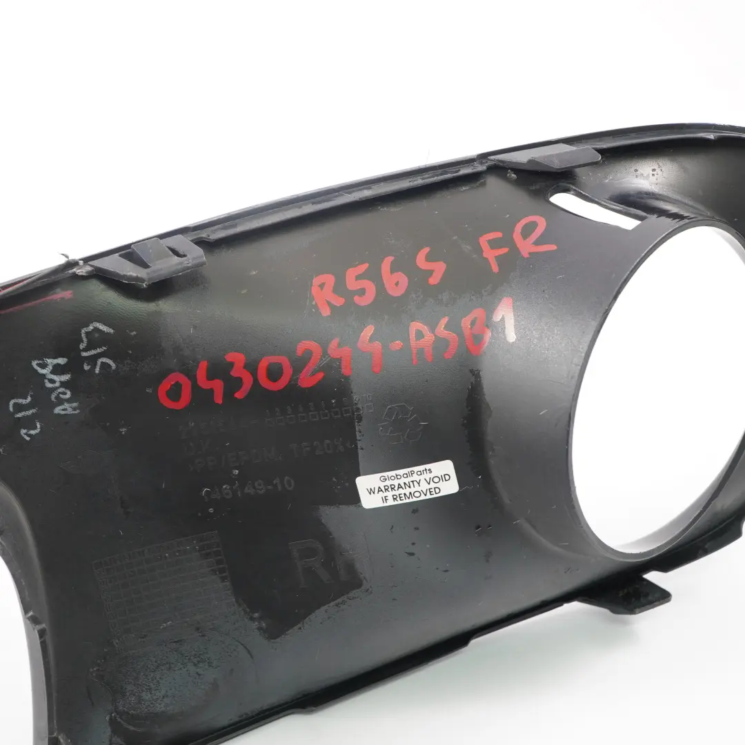 Parachoques delantero derecho Astro Negro A25 para Mini Cooper S 1 R55 R56 con número de pieza 0430244 Mini Cooper S 1 R55 R56 Parachoques delantero derecho Astro Negro A25 - SKU P0430244-ASB1 - Número de pieza 0430244