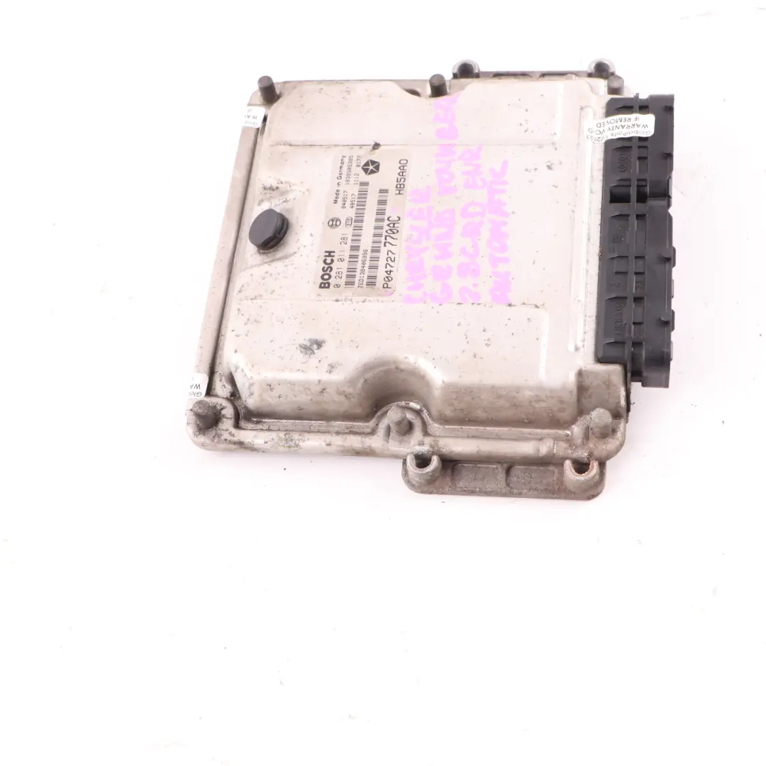 2.8CRD Diesel 163HP Engine Unit ECU Automatic to Chrysler Grand Voyager with Part number P04727770AC Chrysler Grand Voyager 2.8CRD Diesel 163HP Engine Unit ECU Automatic - SKU P04727770AC - Part number P04727770AC