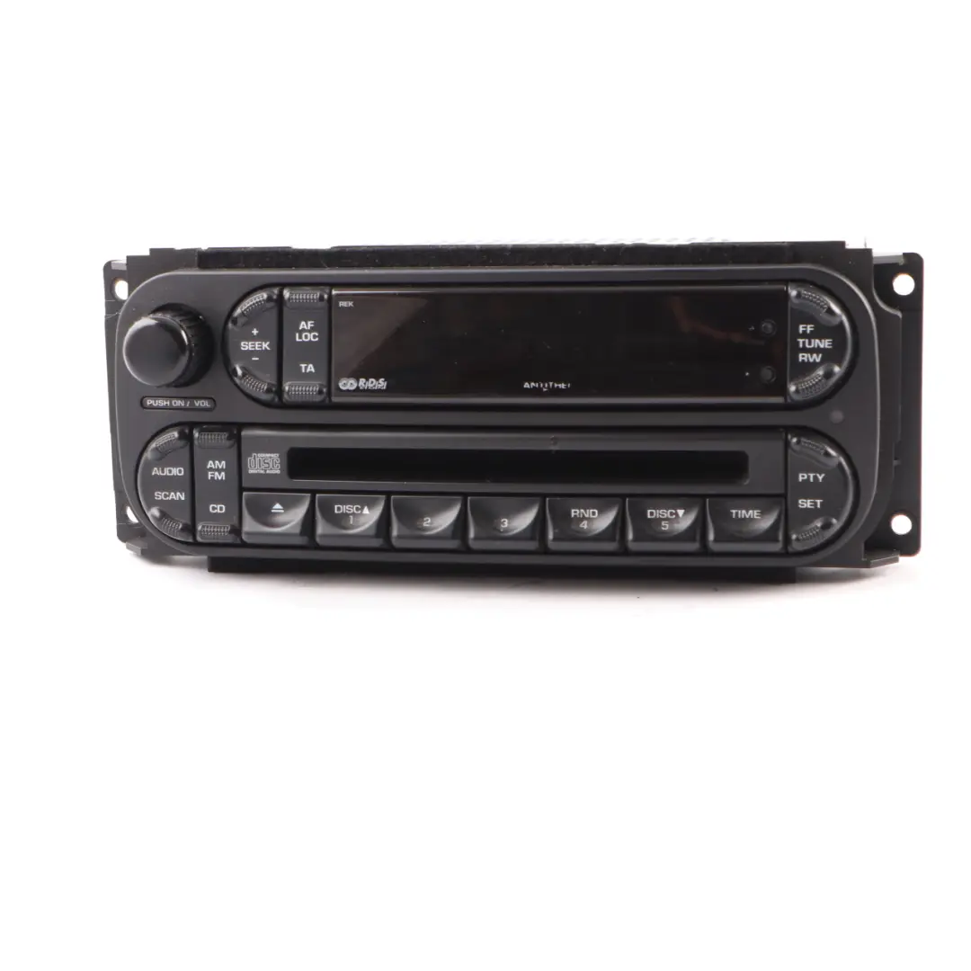 Radio With 5-Disc CD Changer Control Module to Chrysler Grand Voyager with Part number P05091610AB Chrysler Grand Voyager Radio With 5-Disc CD Changer Control Module - SKU P05091610AB - Part number P05091610AB