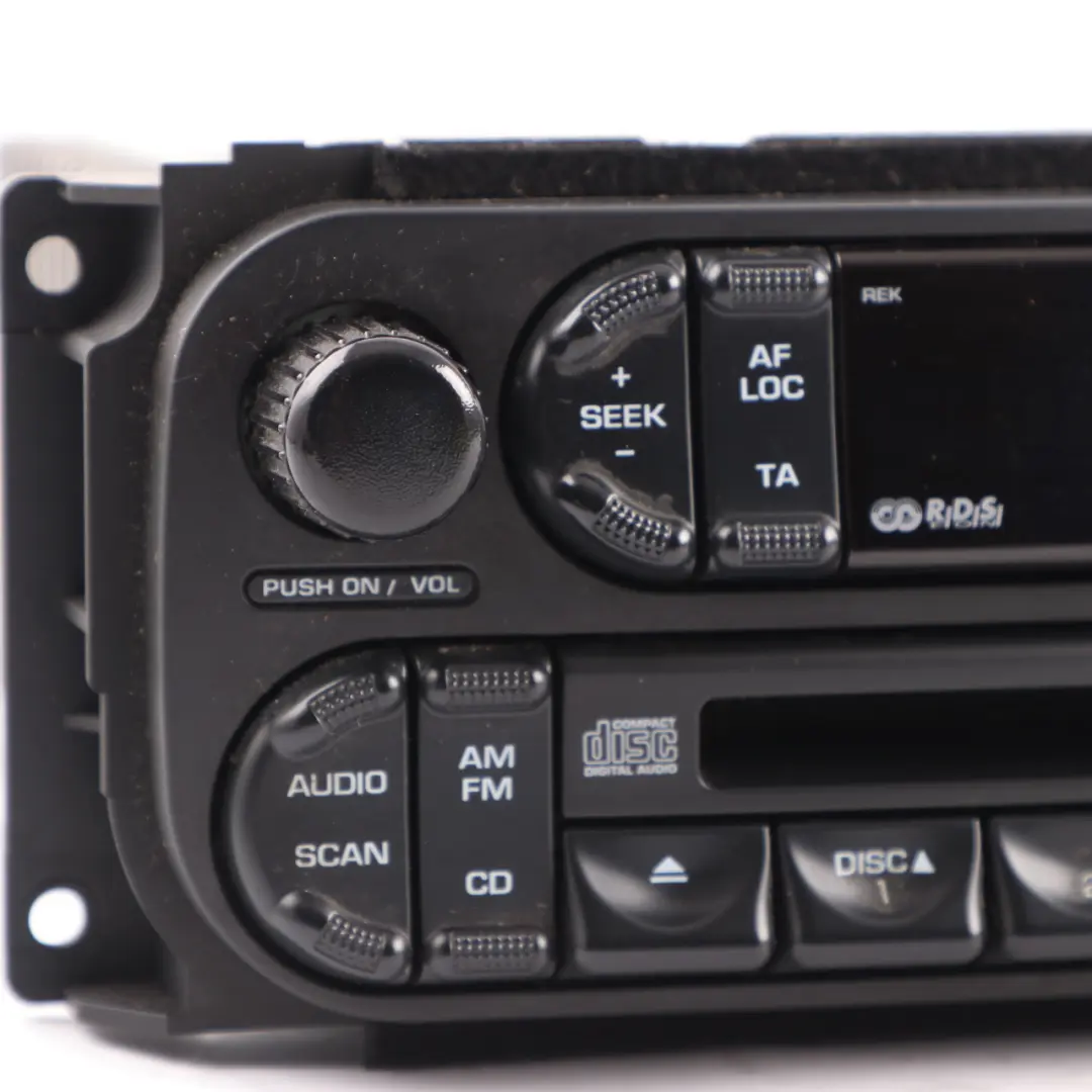 Radio With 5-Disc CD Changer Control Module to Chrysler Grand Voyager with Part number P05091610AB Chrysler Grand Voyager Radio With 5-Disc CD Changer Control Module - SKU P05091610AB - Part number P05091610AB