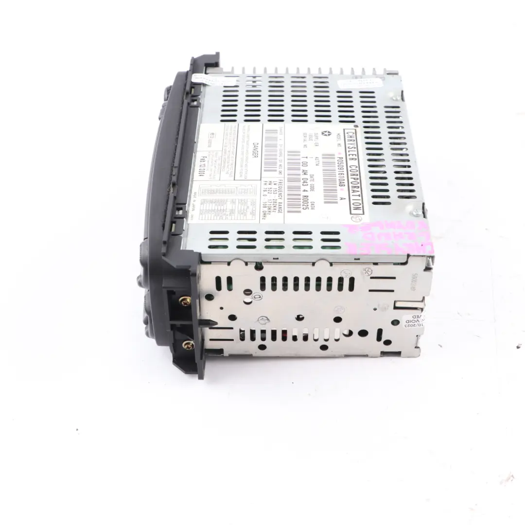 Radio With 5-Disc CD Changer Control Module to Chrysler Grand Voyager with Part number P05091610AB Chrysler Grand Voyager Radio With 5-Disc CD Changer Control Module - SKU P05091610AB - Part number P05091610AB