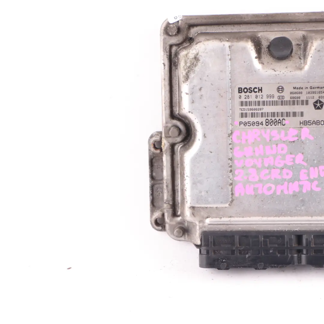 2.8CRD Diesel 163HP Engine Unit ECU Automatic to Chrysler Grand Voyager with Part number P05094800AC Chrysler Grand Voyager 2.8CRD Diesel 163HP Engine Unit ECU Automatic - SKU P05094800AC - Part number P05094800AC