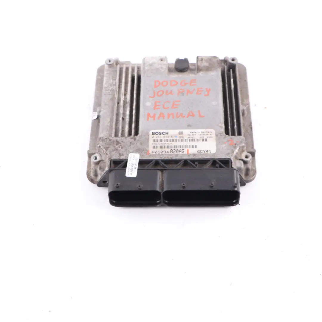Dodge Journey ECE 2.0 CRD Diesel Engine Control Unit ECU Manual - SKU P05094820AG - Part number P05094820AG