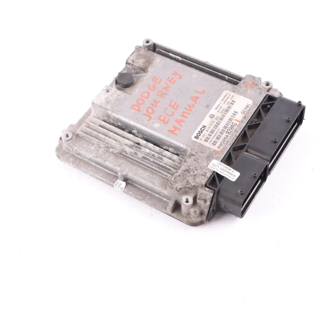 Dodge Journey ECE 2.0 CRD Diesel Engine Control Unit ECU Manual - SKU P05094820AG - Part number P05094820AG