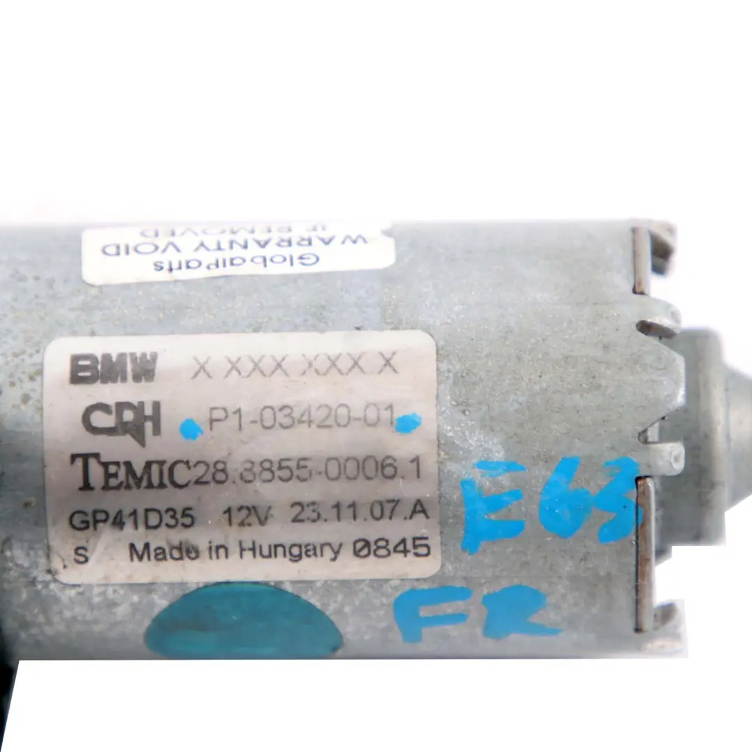 Front Right O/S Seat Adjustment Motor Actuator to BMW 6 Series E63 1 with Part number P1-03420-01 BMW 6 Series E63 1 Front Right O/S Seat Adjustment Motor Actuator - SKU P1-03420-01-1 - Part number P1-03420-01