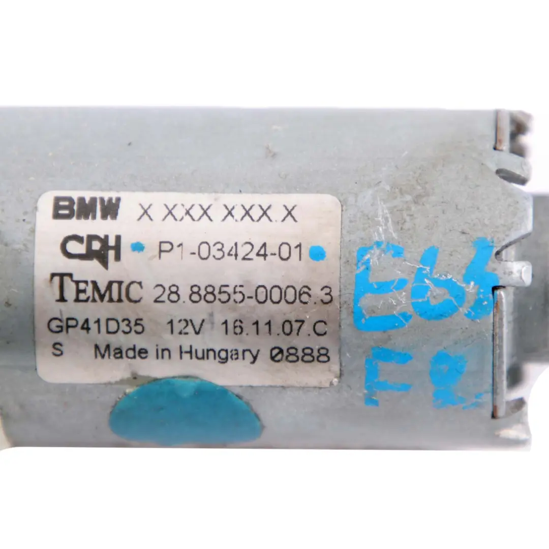 Front Right O/S Seat Adjustment Motor Actuator to BMW 6 Series E63 with Part number P1-03424-01 BMW 6 Series E63 Front Right O/S Seat Adjustment Motor Actuator - SKU P1-03424-01 - Part number P1-03424-01