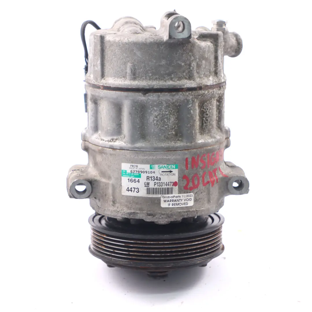 Condizionata Pompa A/C per Opel Insignia A 2.0 CDTI Compressore Aria con numero di parte P13314473 Opel Insignia A 2.0 CDTI Compressore Aria Condizionata Pompa A/C - SKU P13314473 - Numero di parte P13314473