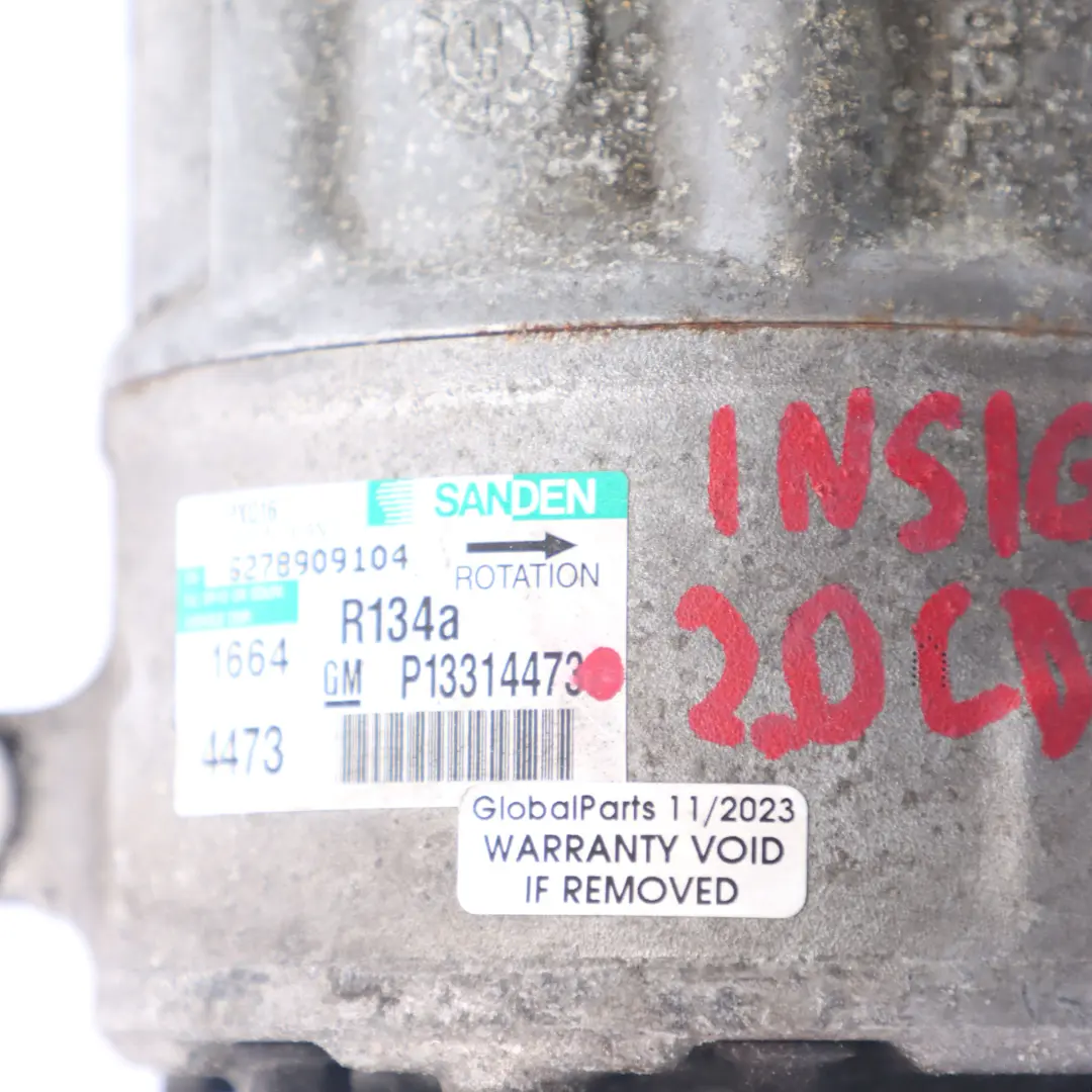 Opel Insignia A 2.0 CDTI Compressore Aria Condizionata Pompa A/C - SKU P13314473 - Numero di parte P13314473