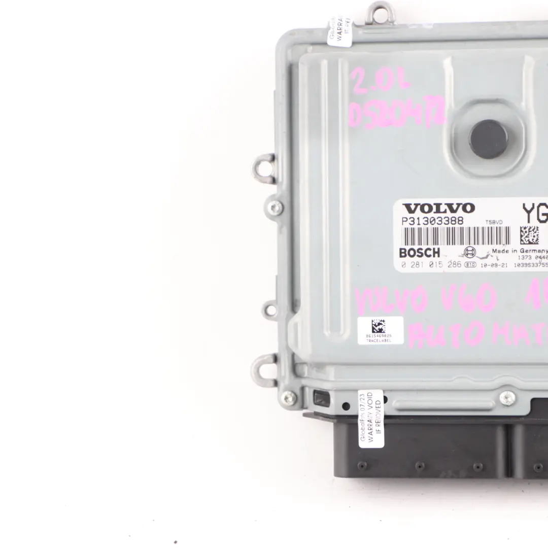 Volvo S60 V60 II 2.0 163HP D5204T2 Diesel Engine Module ECU Automatic - SKU P31303388 - Part number P31303388