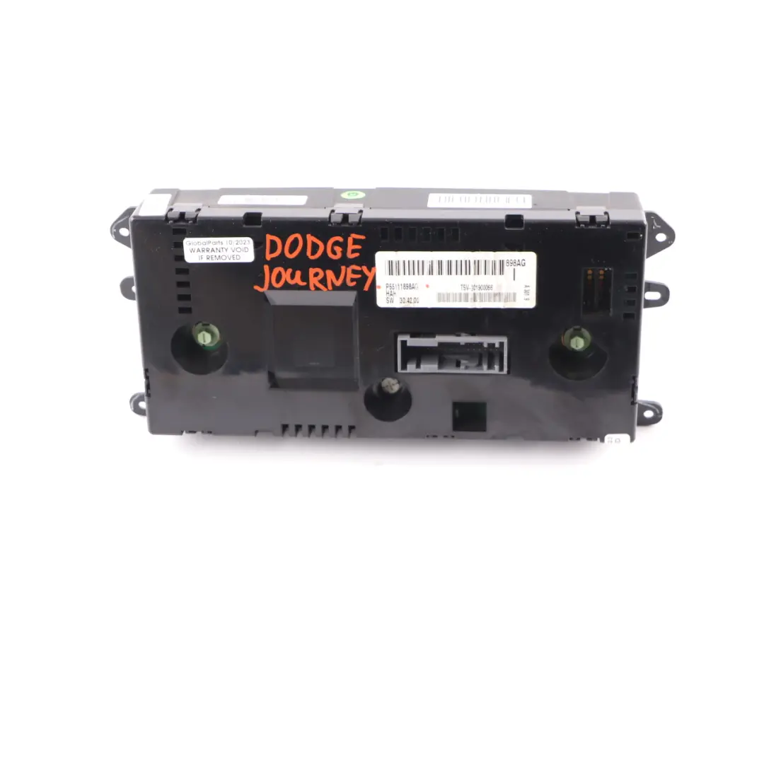 Heater Climate Control A/C Air Con Switch Panel to Dodge Journey with Part number P55111898AG Dodge Journey Heater Climate Control A/C Air Con Switch Panel - SKU P55111898AG - Part number P55111898AG