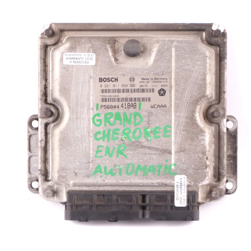 ENF Engine Control Unit ECU Automatic to Jeep Grand Cherokee 2.7 with Part number P56044418AB Jeep Grand Cherokee 2.7 ENF Engine Control Unit ECU Automatic - SKU P56044418AB - Part number P56044418AB
