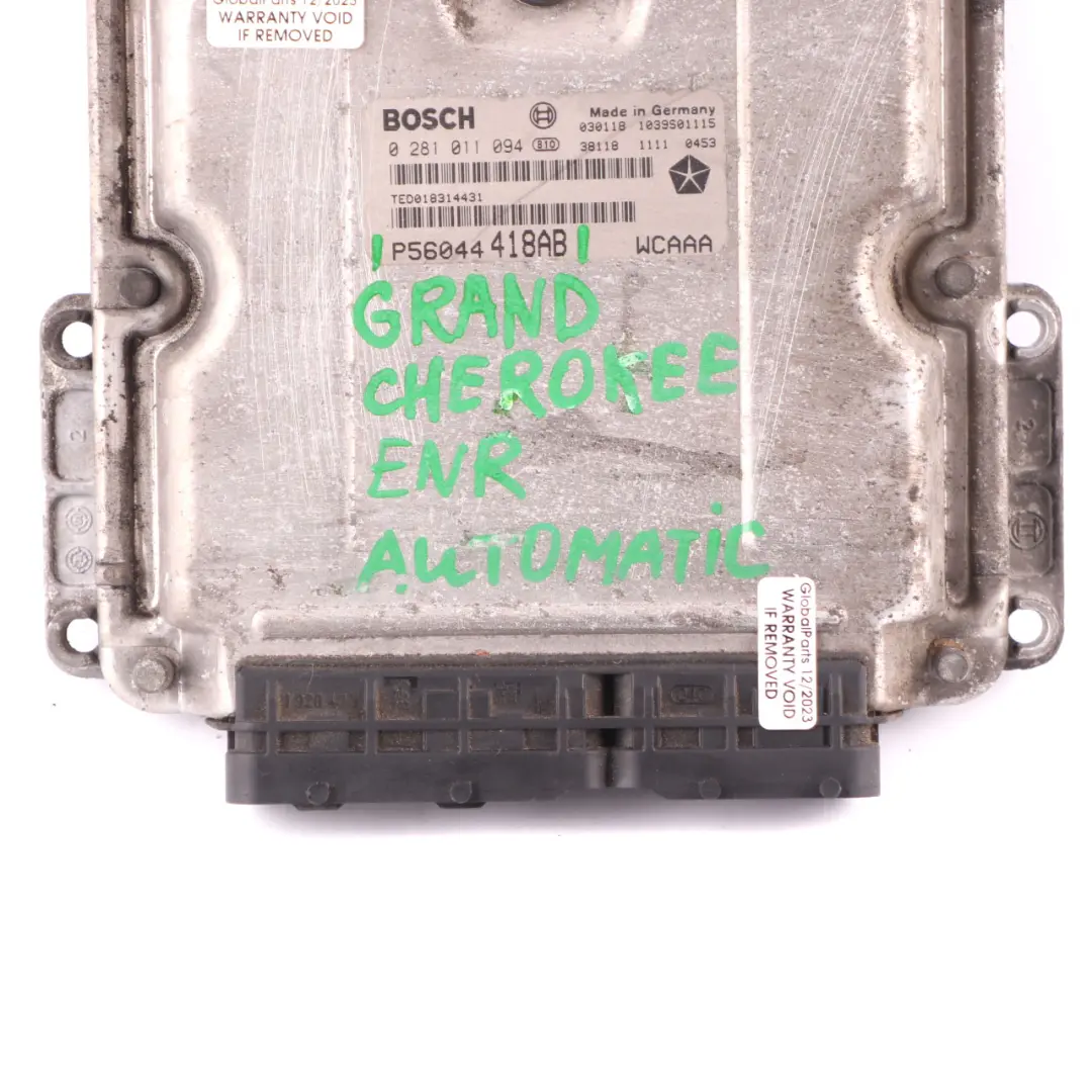 ENF Engine Control Unit ECU Automatic to Jeep Grand Cherokee 2.7 with Part number P56044418AB Jeep Grand Cherokee 2.7 ENF Engine Control Unit ECU Automatic - SKU P56044418AB - Part number P56044418AB