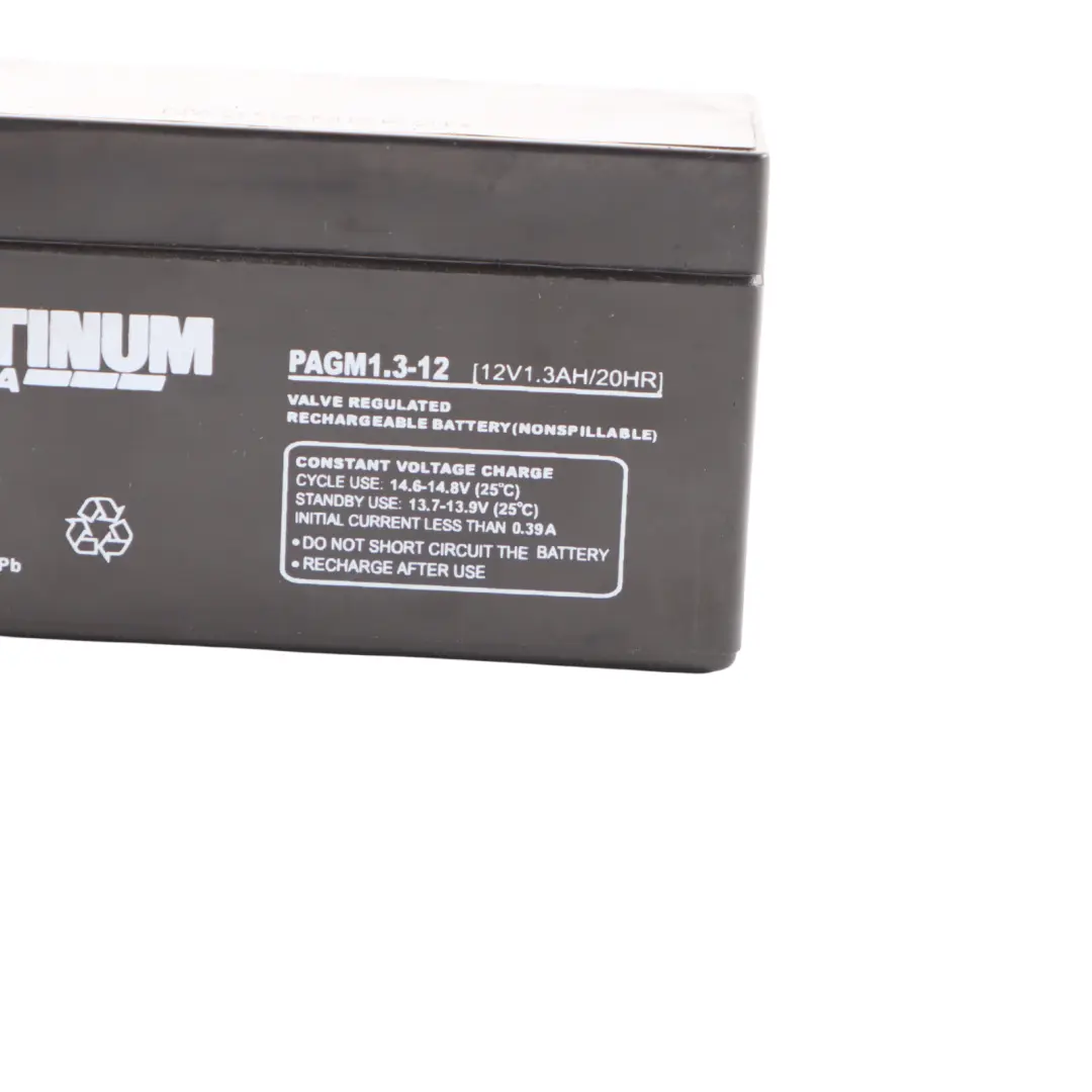 Mercedes W176 PLATINUM VRLA 12V Burglar Alarm Rechargeable Battery PAGM1.3-12 - SKU PLATINUMVRLA12V - Part number PLATINUMVRLA12V