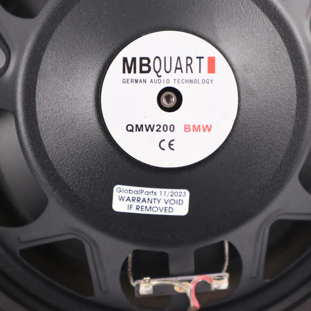 BMW E60 E87 E90 MB Quart Stereo Audio Speaker Woofer Audio Unit Set - SKU QMW200 - Part number QMW200