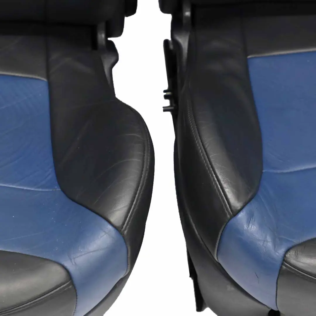 Leather Seats Mini Cooper R50 R53 Lapis Blue Set Interior Front Rear Seat to with Part number 6968456 Leather Seats Mini Cooper R50 R53 Lapis Blue Set Interior Front Rear Seat - SKU R50-Blue-Leather-Seats-Set-(T6LP) - Part number 6968456