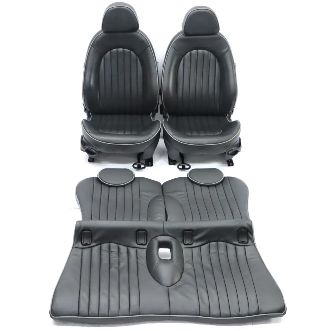  Leather Seats Mini R50 English Park Lane Panther Black Front Rear Seat - SKU R50 English Leather Seats (LNPN)-1 - Part number 6971124