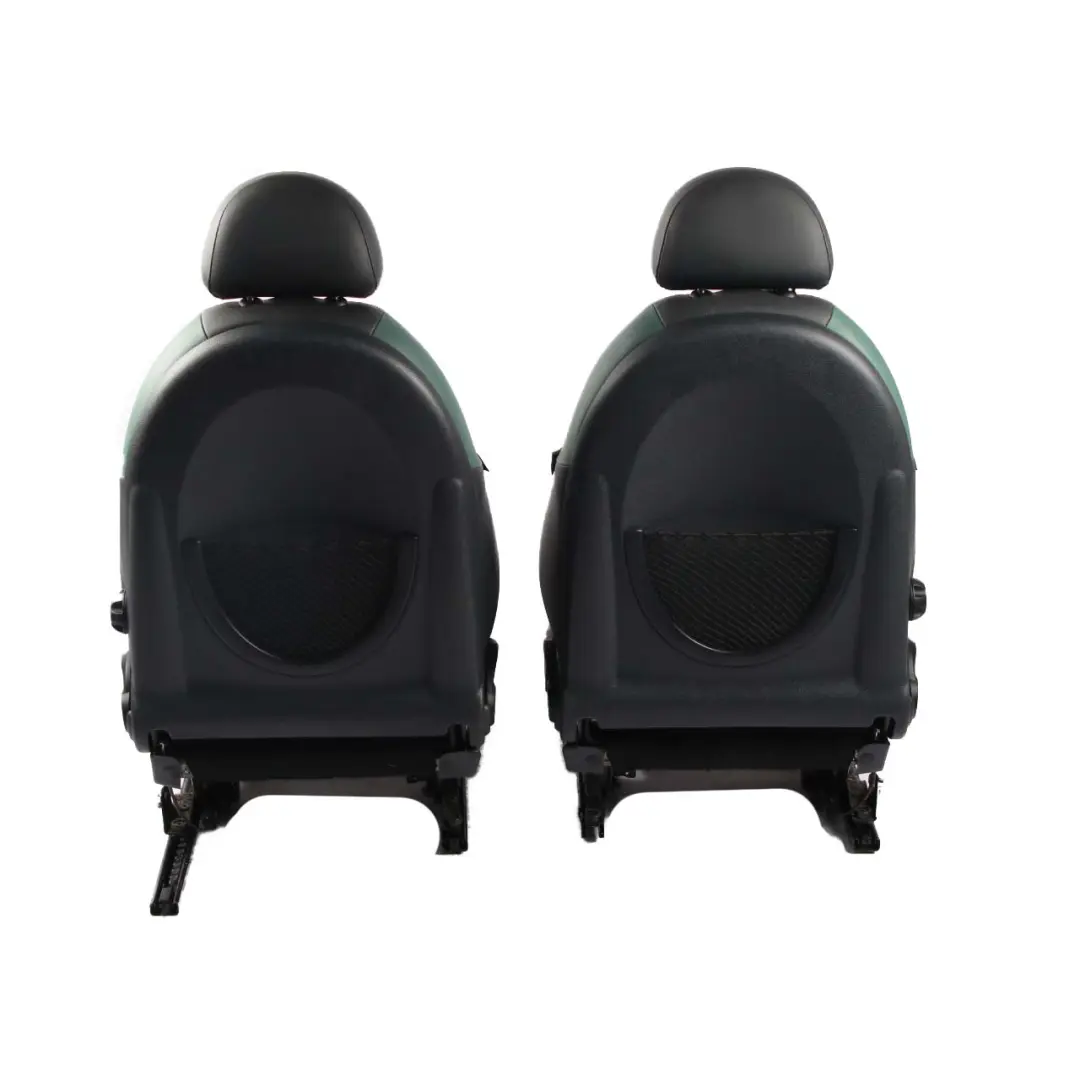 Seats Mini Cooper R53 Heated Green Leather Gravity Emerald Front Rear Seat to with Part number R50 Seats Mini Cooper R53 Heated Green Leather Gravity Emerald Front Rear Seat - SKU R50 Green Leather Seats Set (T2EM) - Part number R50