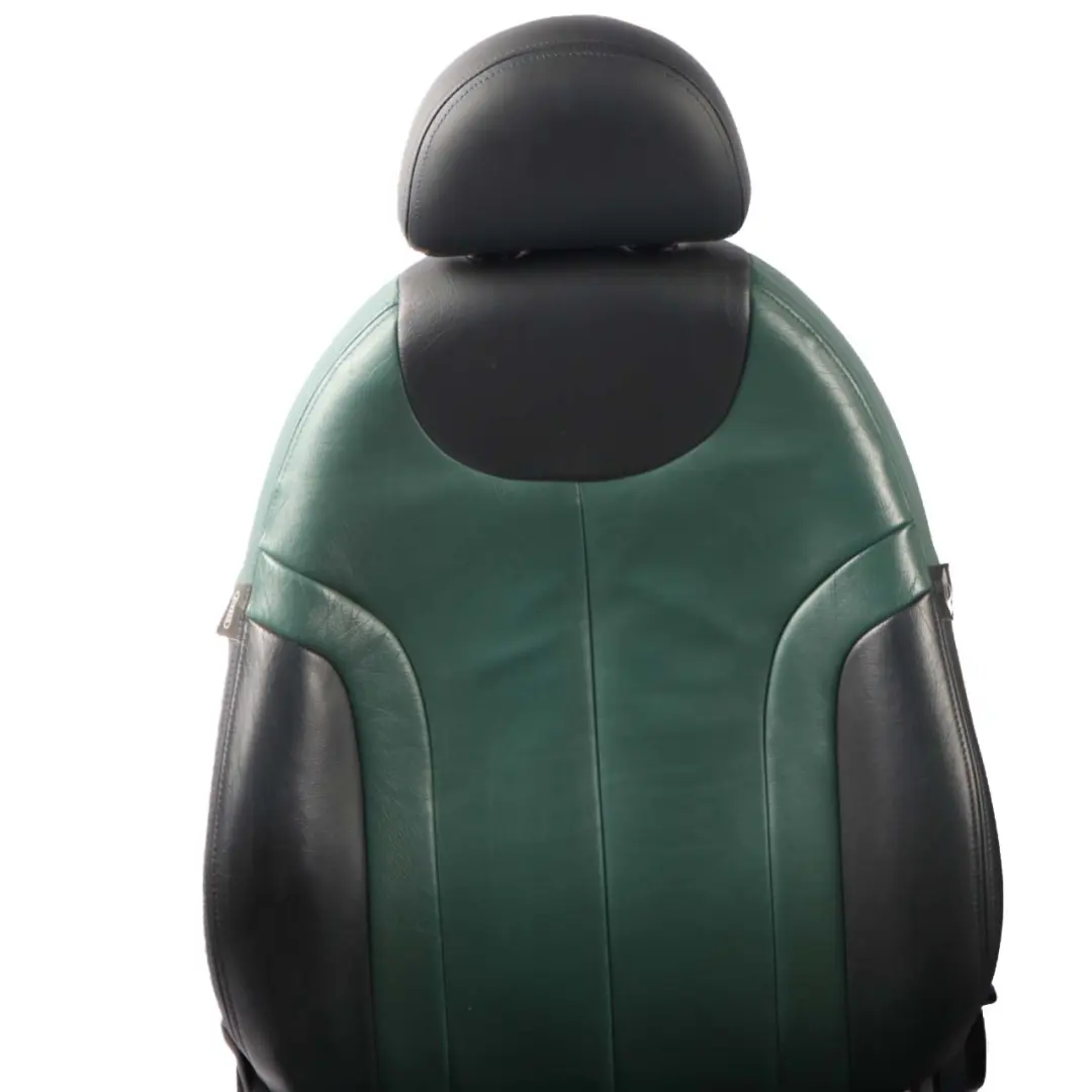 Seats Mini Cooper R53 Heated Green Leather Gravity Emerald Front Rear Seat to with Part number R50 Seats Mini Cooper R53 Heated Green Leather Gravity Emerald Front Rear Seat - SKU R50 Green Leather Seats Set (T2EM) - Part number R50