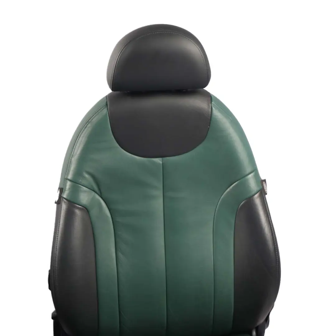 Seats Mini Cooper R53 Heated Green Leather Gravity Emerald Front Rear Seat to with Part number R50 Seats Mini Cooper R53 Heated Green Leather Gravity Emerald Front Rear Seat - SKU R50 Green Leather Seats Set (T2EM) - Part number R50