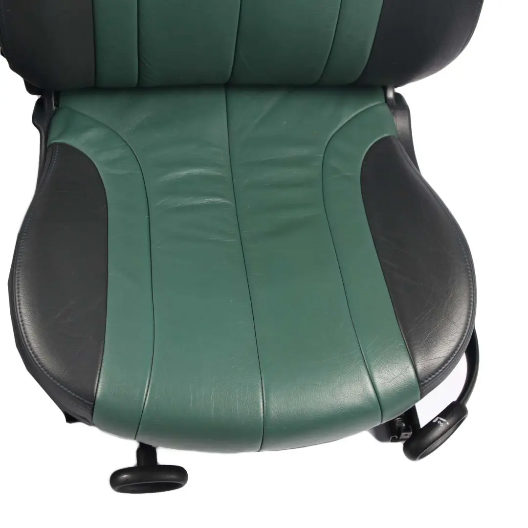 Seats Mini Cooper R53 Heated Green Leather Gravity Emerald Front Rear Seat to with Part number R50 Seats Mini Cooper R53 Heated Green Leather Gravity Emerald Front Rear Seat - SKU R50 Green Leather Seats Set (T2EM) - Part number R50