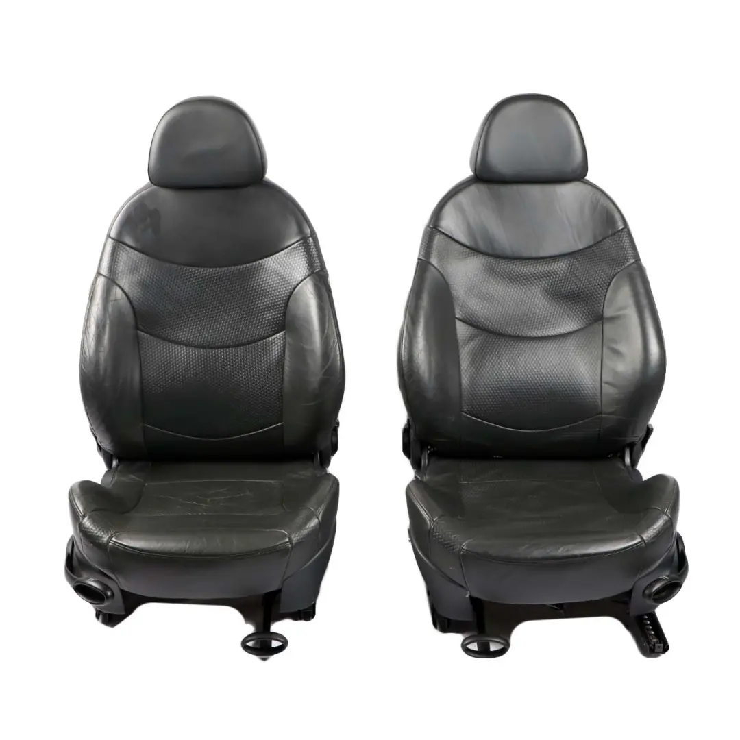 Mini Cooper One R50 R53 Heated Panther Black Leather Profile Interior Seats Seat - SKU 7155092   - Part number 7155092