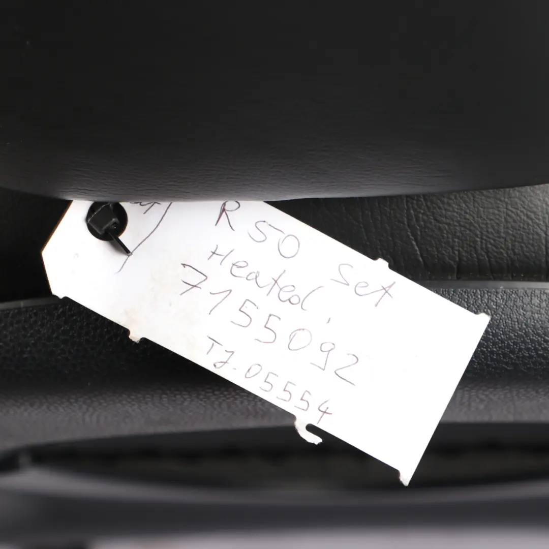 Mini Cooper One R50 R53 Heated Panther Black Leather Profile Interior Seats Seat - SKU 7155092   - Part number 7155092