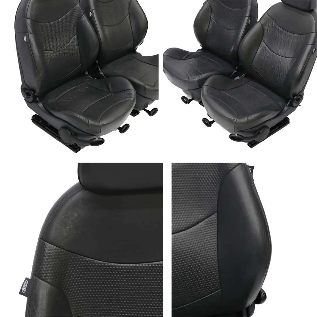 Leather Profile Interior Seats Seat to Mini Cooper One R53 Panther Black with Part number R50 Mini Cooper One R53 Panther Black Leather Profile Interior Seats Seat - SKU R50 Leather Seats - Part number R50
