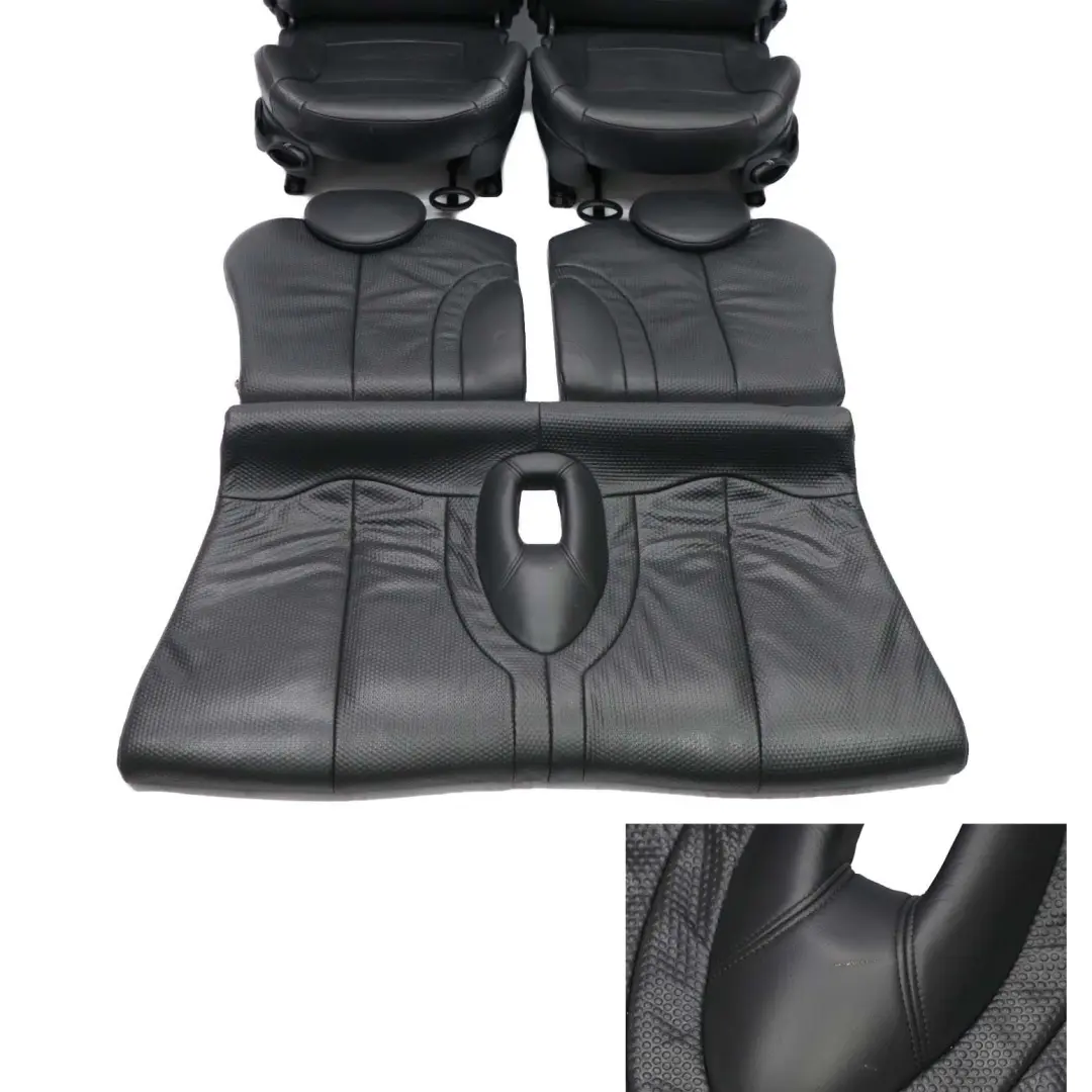 Leather Profile Interior Seats Seat to Mini Cooper One R53 Panther Black with Part number R50 Mini Cooper One R53 Panther Black Leather Profile Interior Seats Seat - SKU R50 Leather Seats - Part number R50