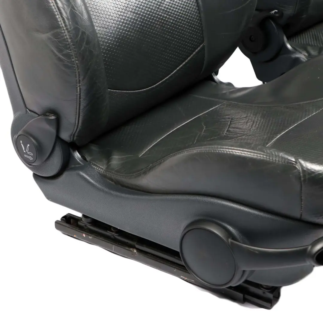 Heated Panther Black Leather Profile Interior Seats Seat to Mini Cooper One R50 R53 with Part number 7155092 Mini Cooper One R50 R53 Heated Panther Black Leather Profile Interior Seats Seat - SKU 7155092 - Part number 7155092