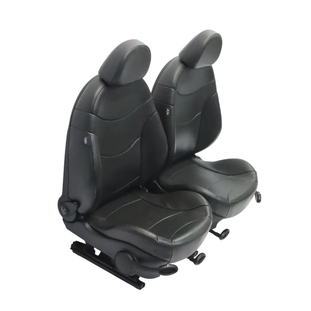  Seats Mini Cooper R53 Panther Black Leather Profile Front Rear Seat - SKU R50-Sport-Leather-Profile-Black-T5PN - Part number R50