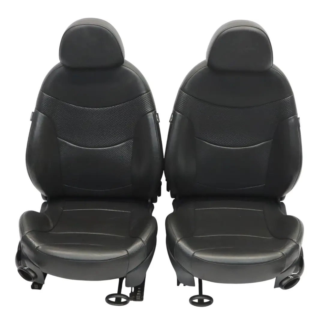 Seats Mini Cooper R53 Panther Black Leather Profile Front Rear Seat - SKU R50-Sport-Leather-Profile-Black-T5PN - Part number R50