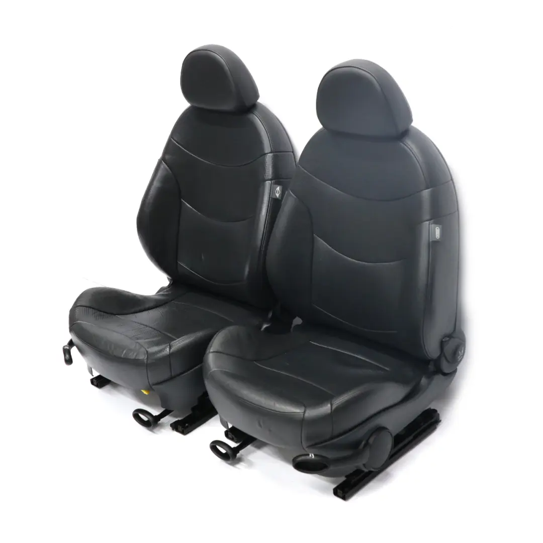  Seats Mini Cooper R53 Panther Black Leather Profile Front Rear Seat - SKU R50 Sport Leather Profile T5PN-1 - Part number R50