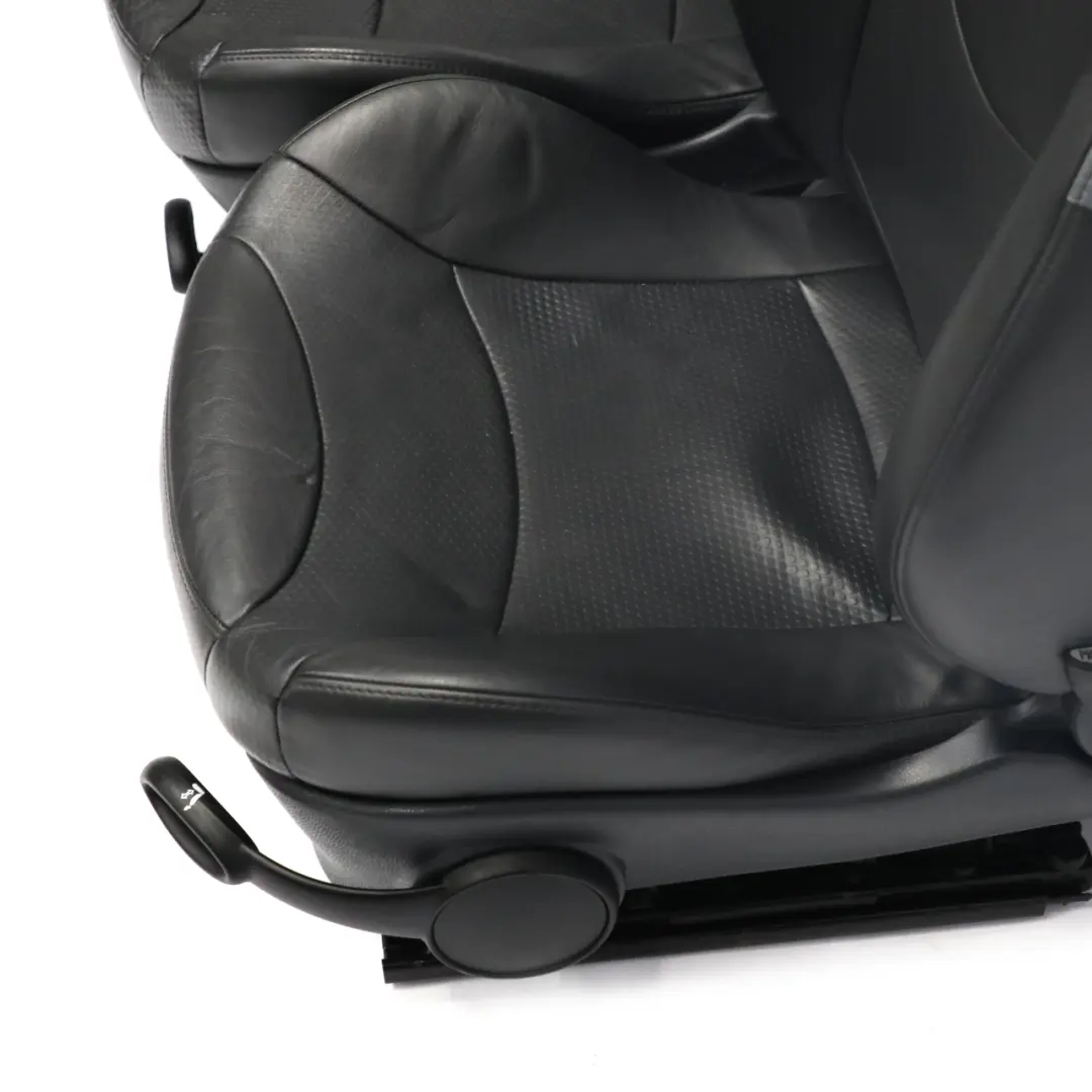  Seats Mini Cooper R53 Panther Black Leather Profile Front Rear Seat - SKU R50 Sport Leather Profile T5PN-1 - Part number R50