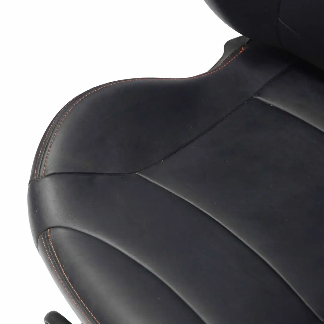Leather Seats Mini R52 Cabrio Heated Sport Gravity Front Seat Orange Seam to with Part number R52 Leather Seats (T6DC) Leather Seats Mini R52 Cabrio Heated Sport Gravity Front Seat Orange Seam - SKU R52 Leather Sport Seats Orange Seam (T6DC) - Part number R52 Leather Seats (T6DC)