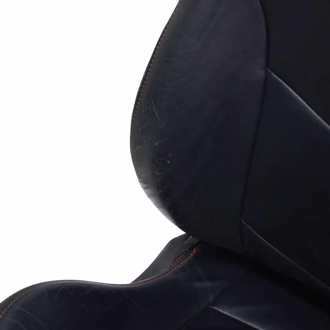  Leather Seats Mini R52 Cabrio Heated Sport Gravity Front Seat Orange Seam - SKU R52 Leather Sport Seats Orange Seam (T6DC) - Part number R52 Leather Seats (T6DC)