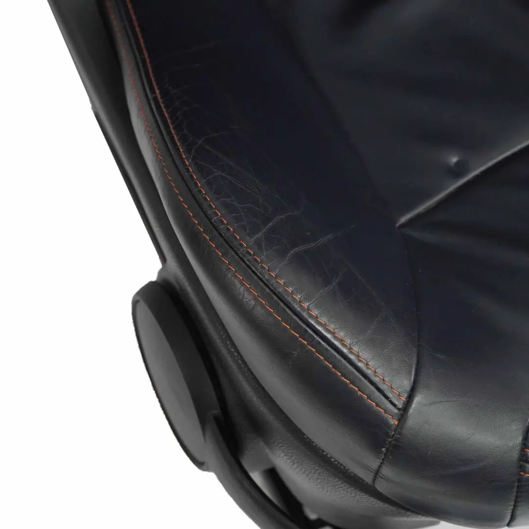  Leather Seats Mini R52 Cabrio Heated Sport Gravity Front Seat Orange Seam - SKU R52 Leather Sport Seats Orange Seam (T6DC) - Part number R52 Leather Seats (T6DC)
