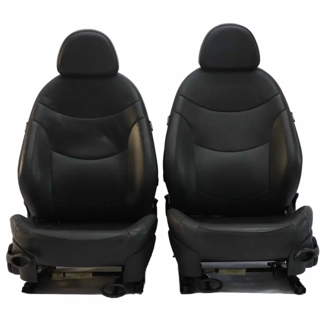  Seats Mini R52 Cabrio Heated Sport Panther Black Leather Gravity Front Rear Seat - SKU R52 Sport Leather Gravity Seats T6PN-1 - Part number 7155100