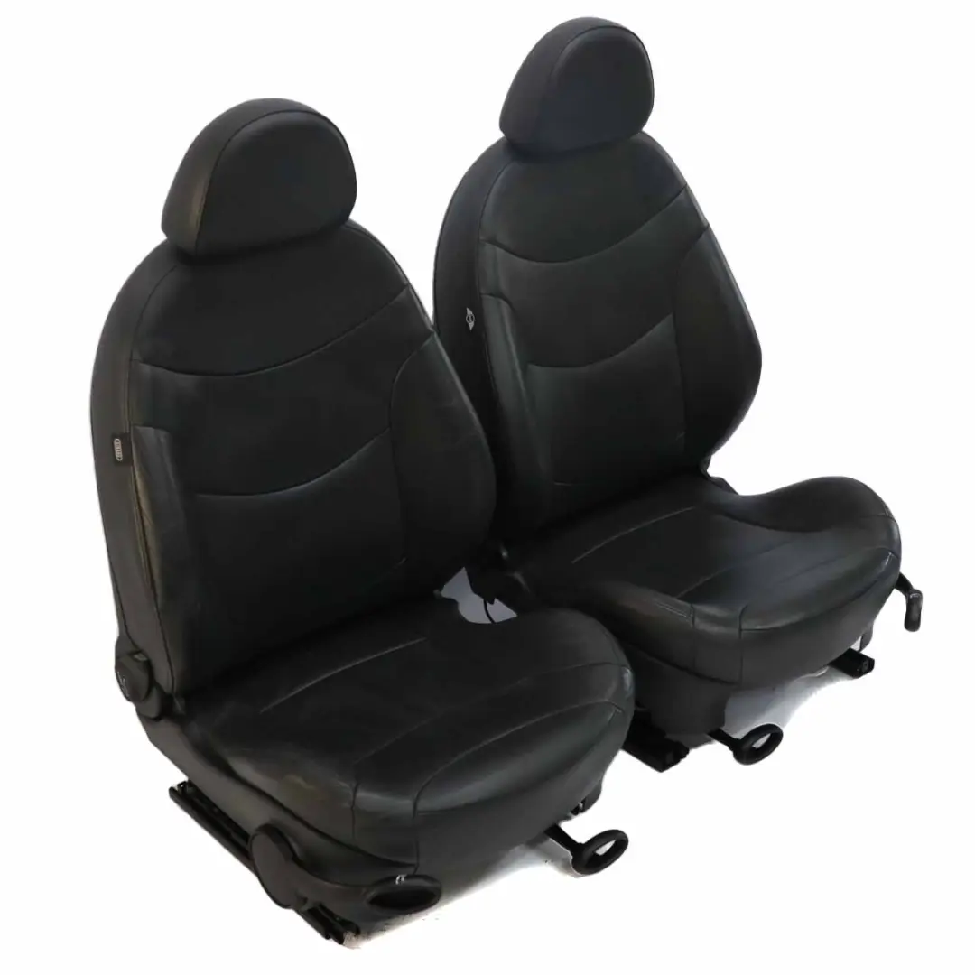  Seats Mini R52 Cabrio Heated Sport Panther Black Leather Gravity Front Rear Seat - SKU R52 Sport Leather Gravity Seats T6PN-1 - Part number 7155100
