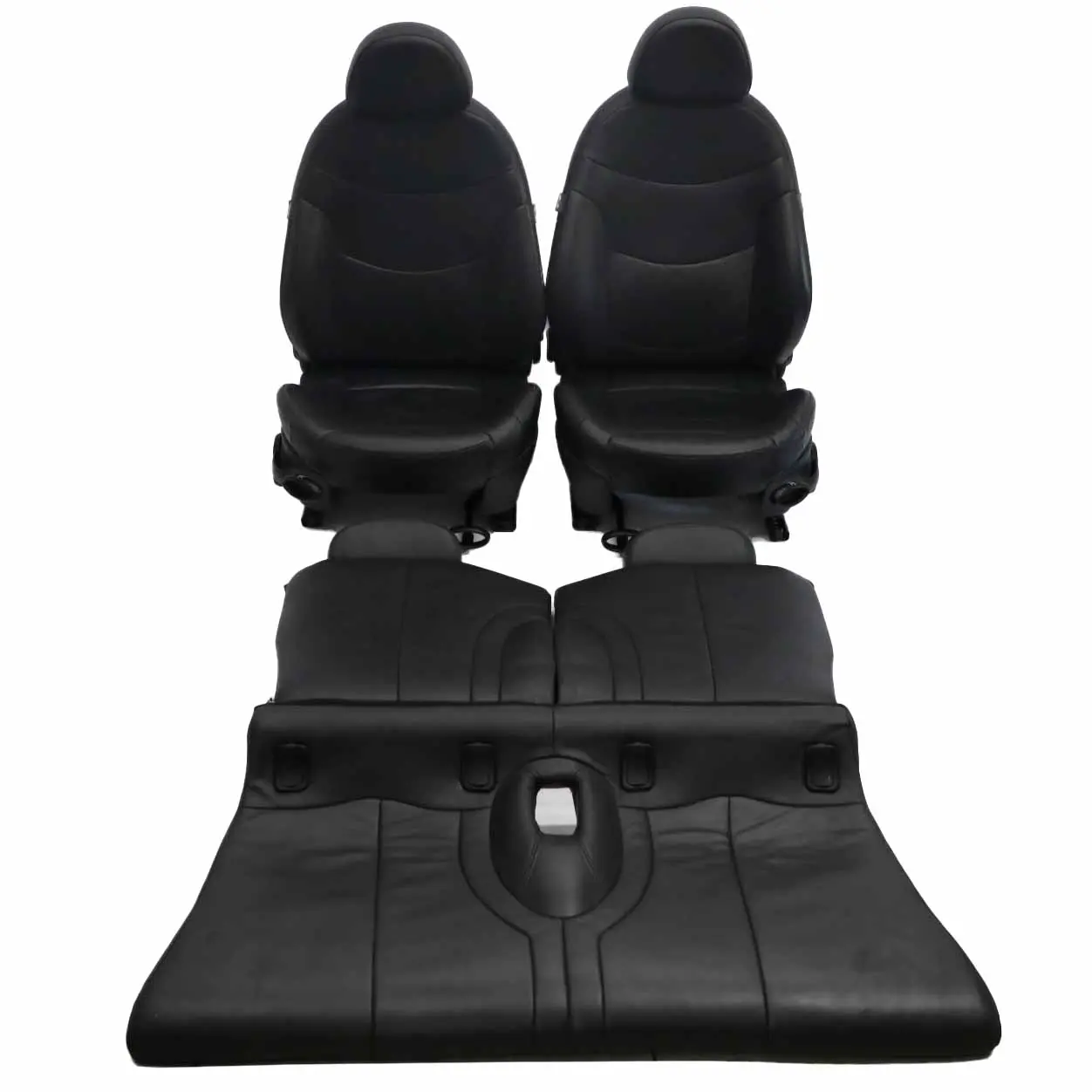 Asientos Mini R52 Sport Panther Cuero Negro Gravedad Asiento Delantero Trasero