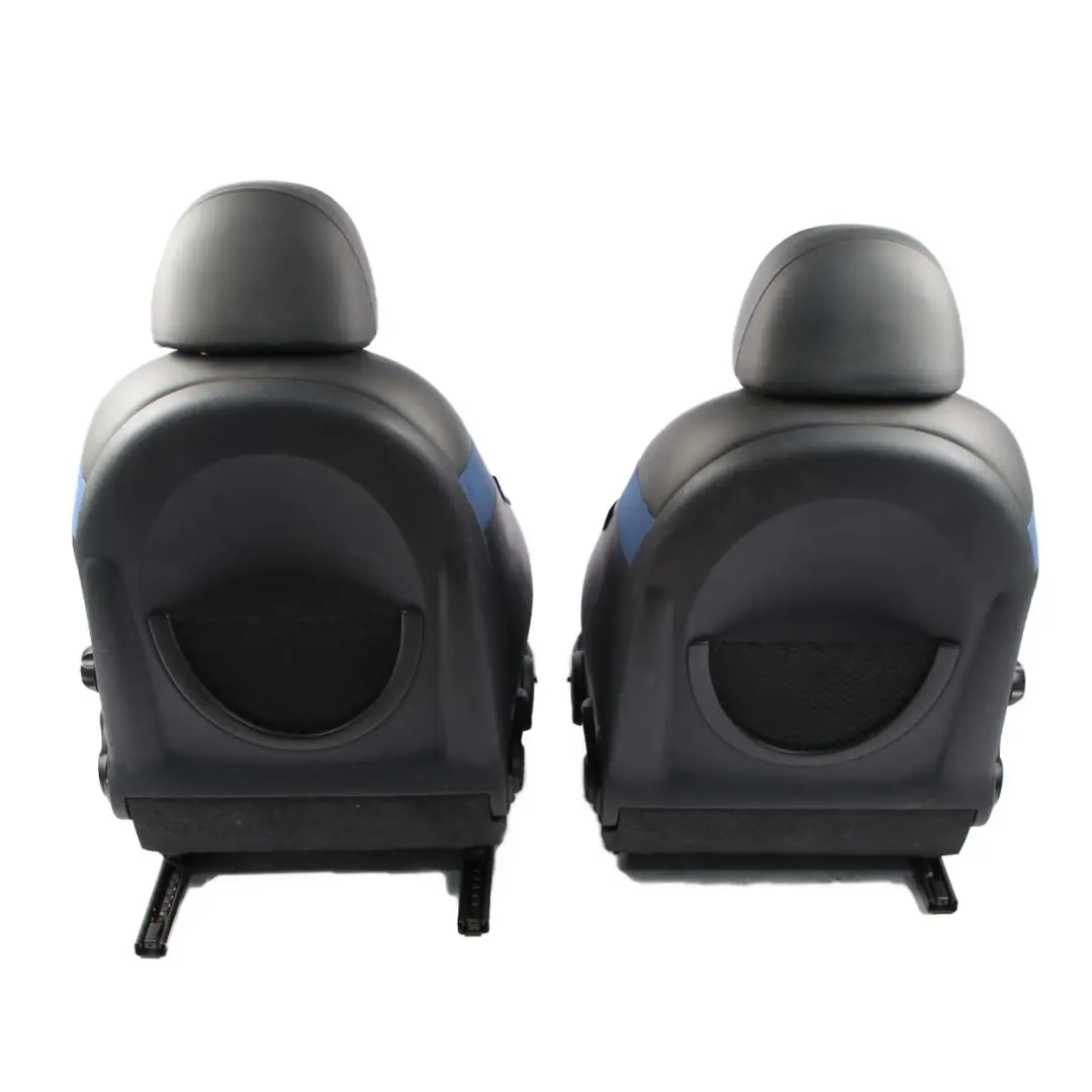 Cloth Leather Lapis Blue Seats Set Interior Front Rear Seat to Mini Cooper R50 with Part number R53 Mini Cooper R50 Cloth Leather Lapis Blue Seats Set Interior Front Rear Seat - SKU R53 Blue Leather Seats Set - Part number R53