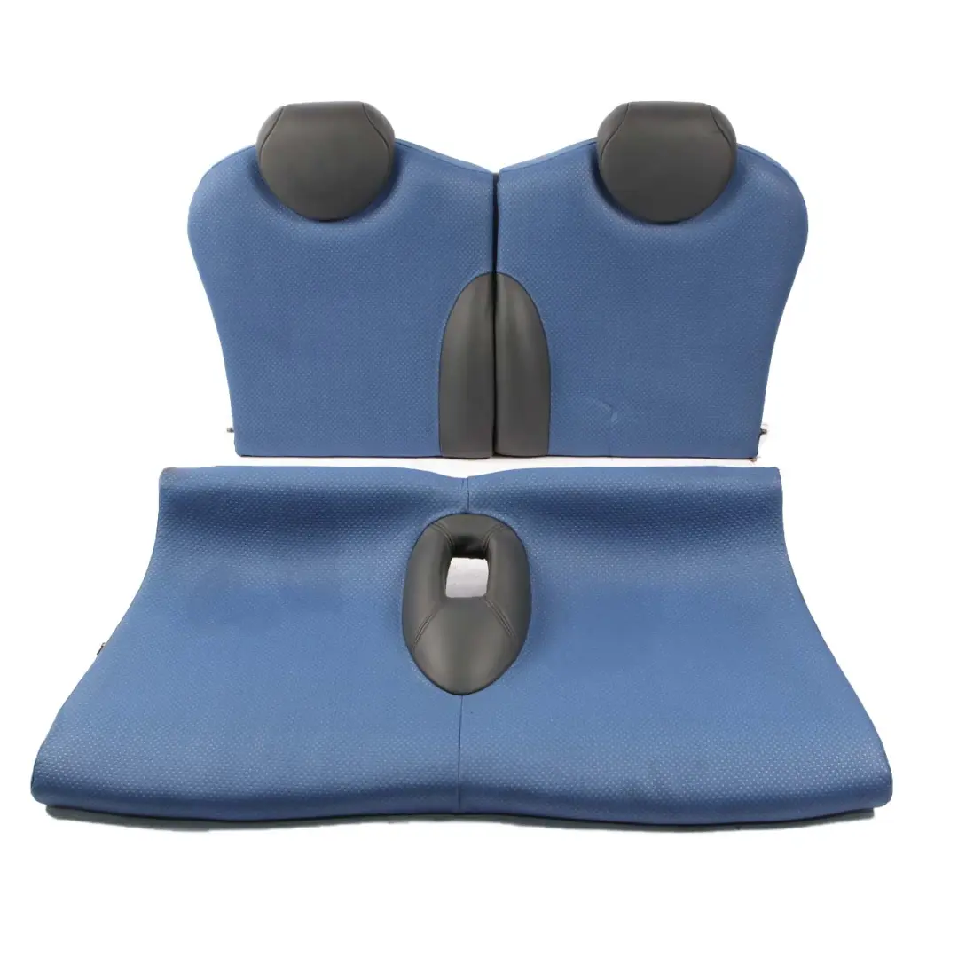 Cloth Leather Lapis Blue Seats Set Interior Front Rear Seat to Mini Cooper R50 with Part number R53 Mini Cooper R50 Cloth Leather Lapis Blue Seats Set Interior Front Rear Seat - SKU R53 Blue Leather Seats Set - Part number R53