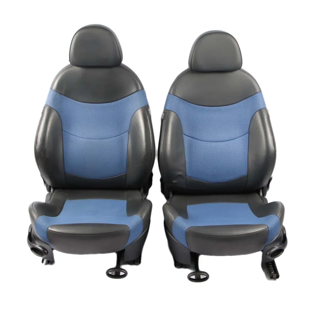 Mini Cooper R50 Cloth Leather Lapis Blue Seats Set Interior Front Rear Seat - SKU  R53 Blue Leather Seats Set - Part number R53