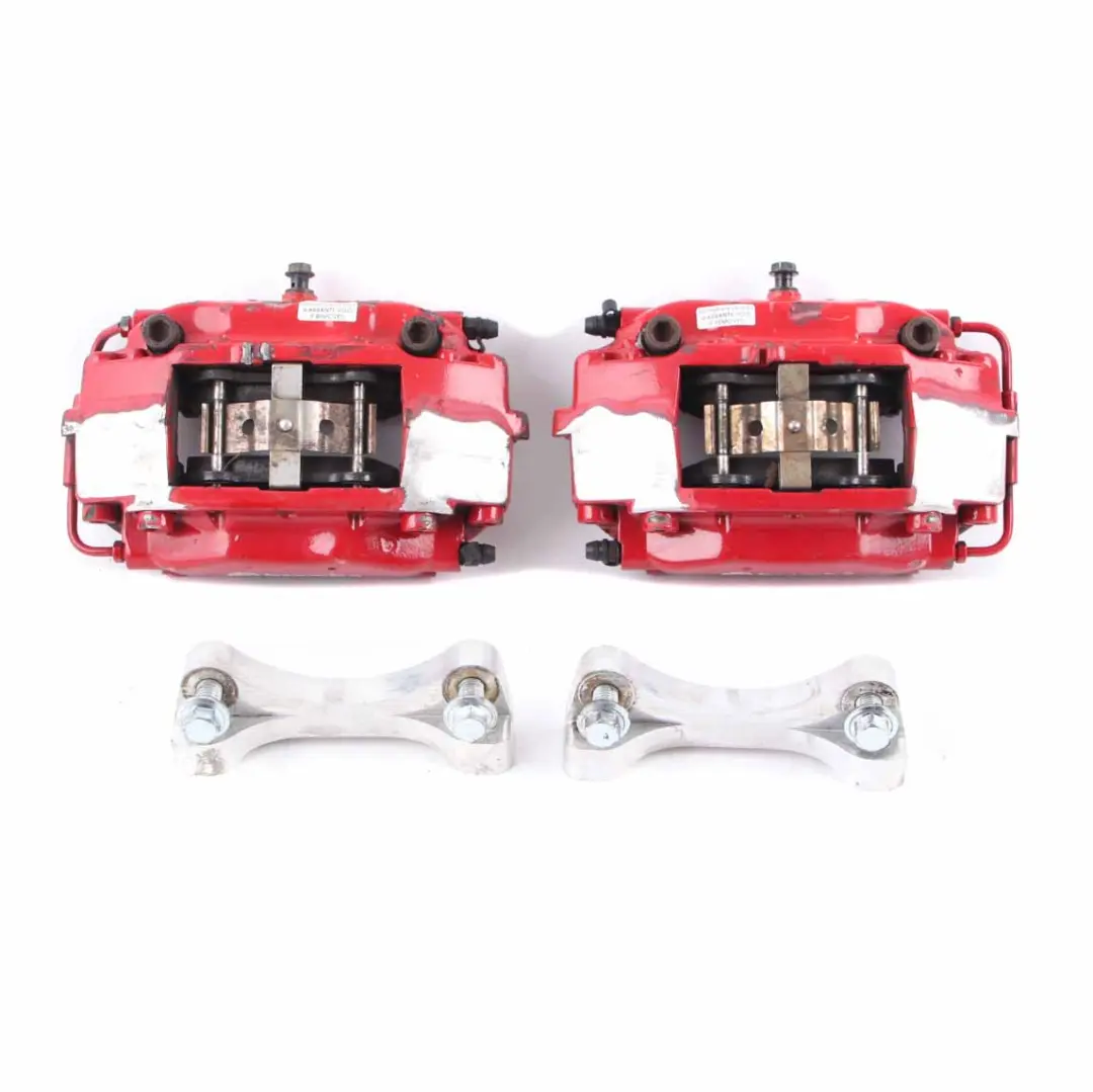 Front Wheel Brembo Brake Brakes Caliper 4-Pot Conversion Adapters Set to Mini R53 with Part number R53 Brembo Set Mini R53 Front Wheel Brembo Brake Brakes Caliper 4-Pot Conversion Adapters Set - SKU R53 Brembo Set - Part number R53 Brembo Set