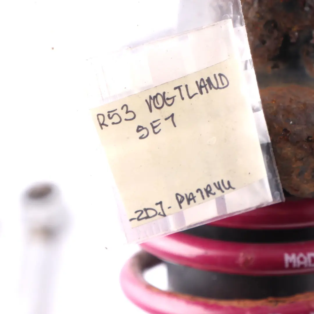 Vogtland Spring Strut Front Rear Suspension Shock Absorber Set Cooper S to Mini R53 with Part number R53 Suspension Set Mini R53 Vogtland Spring Strut Front Rear Suspension Shock Absorber Set Cooper S - SKU R53 Vogtland Set - Part number R53 Suspension Set