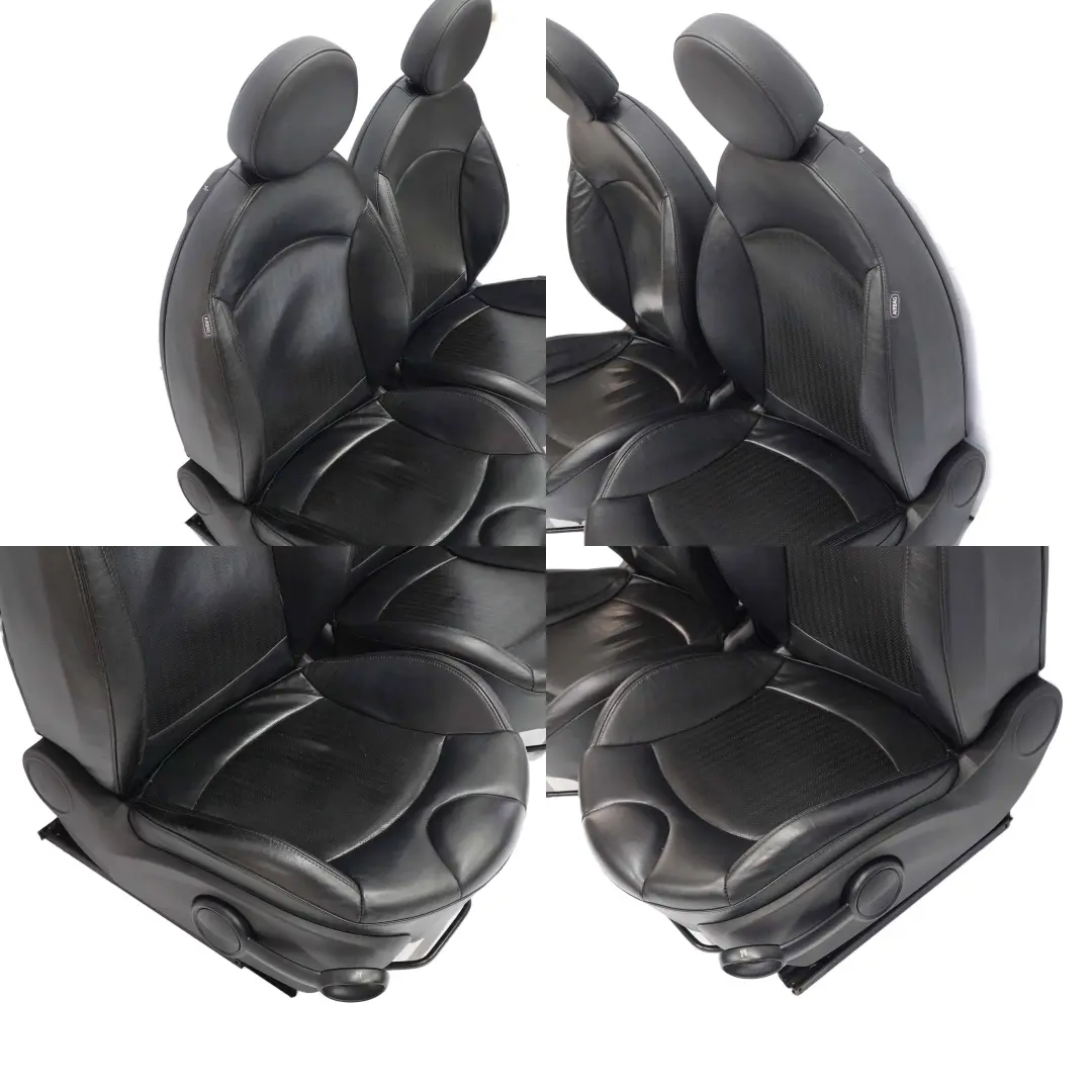 Leather Seats Mini Cooper Clubman Sports Full Black Interior Seat to with Part number R55 Leather Seats Mini Cooper Clubman Sports Full Black Interior Seat - SKU R55 Clubman Sports Full Leather Black Seats - Part number R55