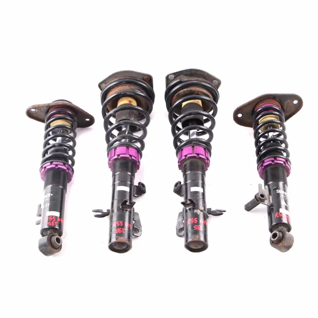Strut Mini R55 Stance+ Front Rear Suspension N/O/S Shock Absorber Set to Spring with Part number R56 Stance+ Shock Absorber Set Spring Strut Mini R55 Stance+ Front Rear Suspension N/O/S Shock Absorber Set - SKU R55 Stance+ Shock Absorber Set - Part number R56 Stance+ Shock Absorber Set