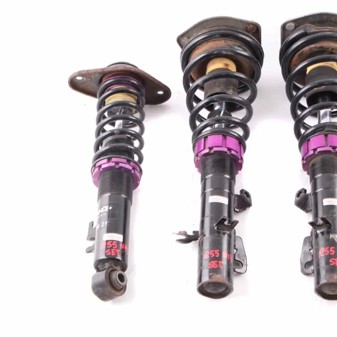 Strut Mini R55 Stance+ Front Rear Suspension N/O/S Shock Absorber Set to Spring with Part number R56 Stance+ Shock Absorber Set Spring Strut Mini R55 Stance+ Front Rear Suspension N/O/S Shock Absorber Set - SKU R55 Stance+ Shock Absorber Set - Part number R56 Stance+ Shock Absorber Set