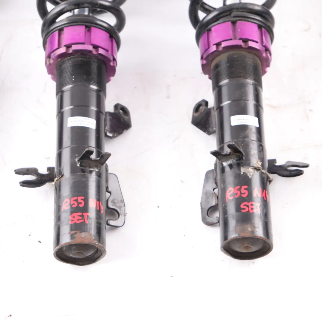 Strut Mini R55 Stance+ Front Rear Suspension N/O/S Shock Absorber Set to Spring with Part number R56 Stance+ Shock Absorber Set Spring Strut Mini R55 Stance+ Front Rear Suspension N/O/S Shock Absorber Set - SKU R55 Stance+ Shock Absorber Set - Part number R56 Stance+ Shock Absorber Set